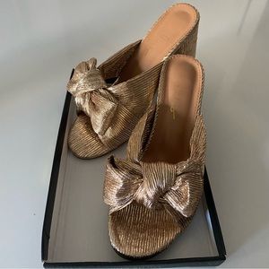 Lulus Dorothea Rose Gold Knotted High Heel Sandals